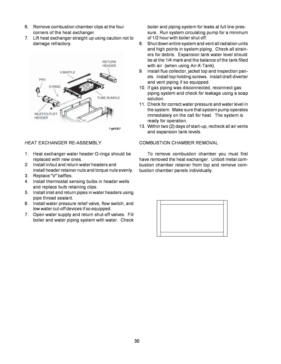 Raypak 0030B, 0090B, 0135B manual Heat Exchanger Re-Assembly 