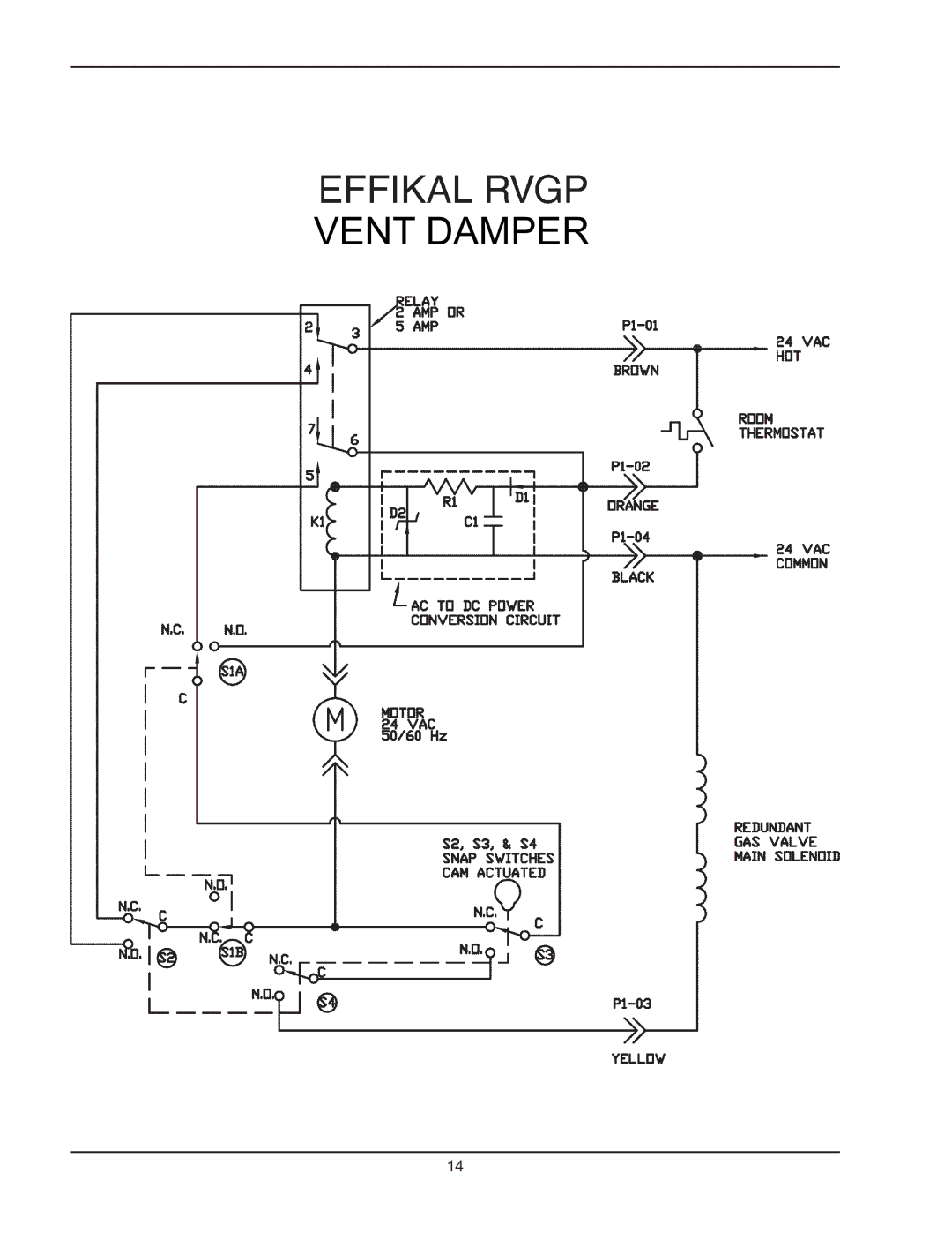 Raypak 0042B, 0066B, 0180B manual Vent Damper 