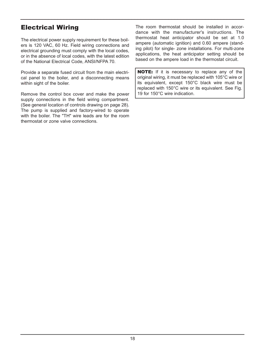 Raypak 0066B, 0180B, 0042B manual Electrical Wiring 