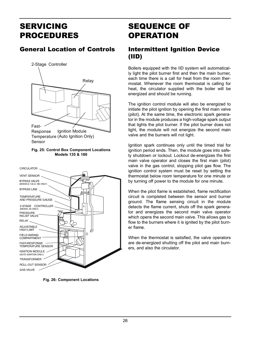 Raypak 0042B Servicing Procedures, Sequence Operation, General Location of Controls, Intermittent Ignition Device IID 