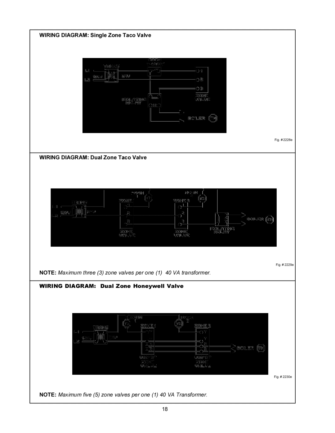 Raypak 0090B 0135B installation instructions Wiring Diagram Single Zone Taco Valve 