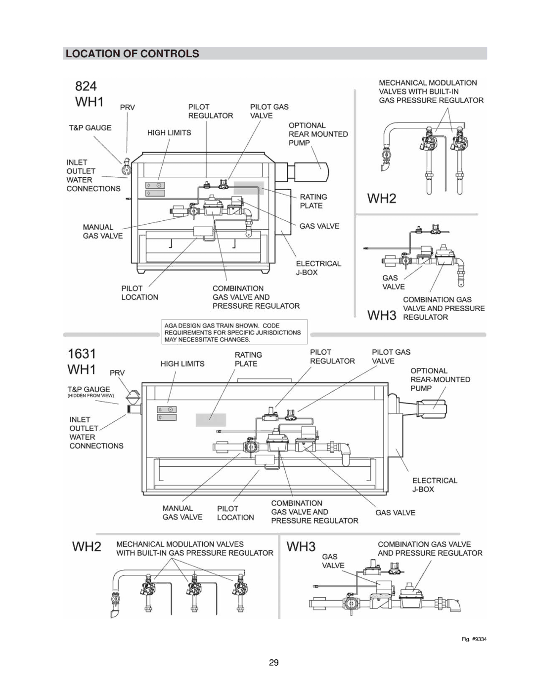 Raypak 0133-4001 manual Fig. #9334 