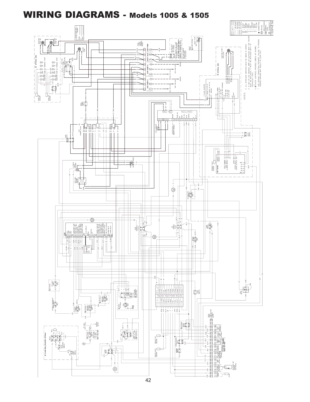 Raypak operating instructions Wiring Diagrams Models 1005 