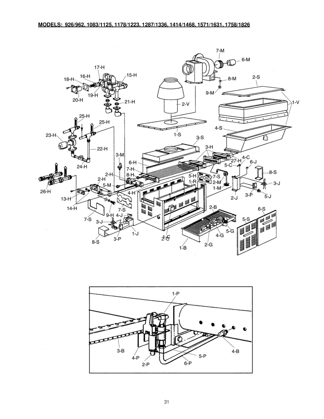 Raypak P-926, P-1826, P-2100, P-4001, 1287-1758, 2100-4001, P926, P1826, P2100, P4001 manual 