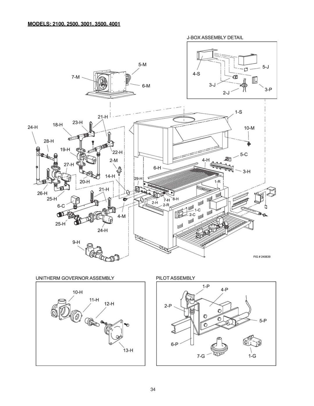 Raypak P-926, P-1826, P-2100, P-4001, 1287-1758, 2100-4001, P926, P1826, P2100, P4001 manual Models 2100, 2500, 3001, 3500 