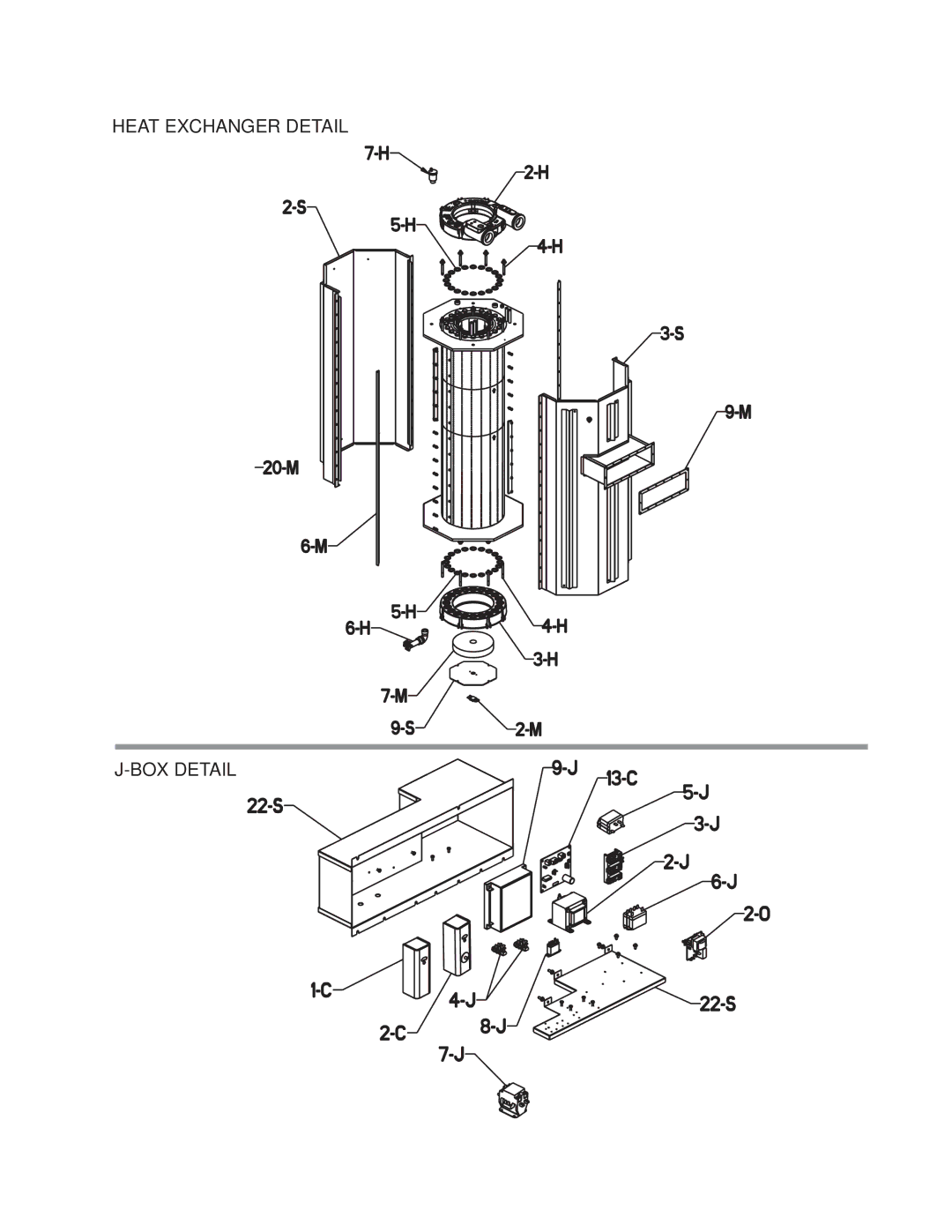 Raypak 1505, 2005, 1005 manual Heat Exchanger Detail BOX Detail 