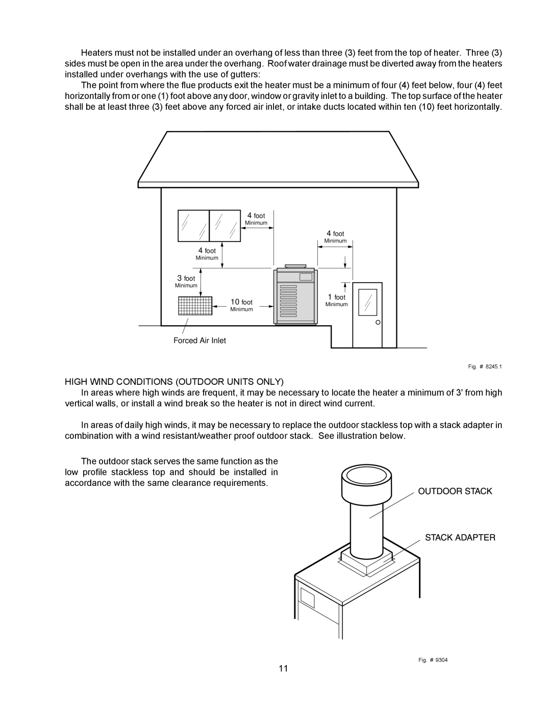 Raypak 155C installation instructions High Wind Conditions Outdoor Units only 