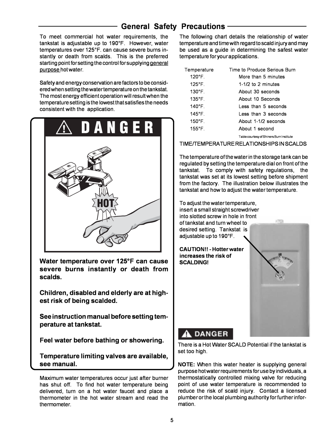 Raypak 090A, 195A, 135A manual General Safety Precautions 