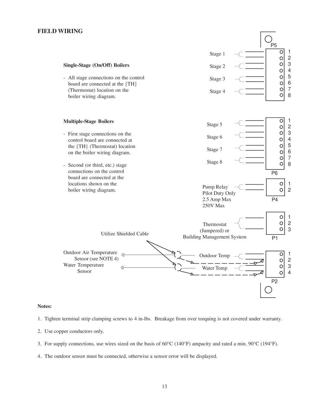 Raypak 240692 manual Field Wiring, Single-Stage On/Off Boilers 