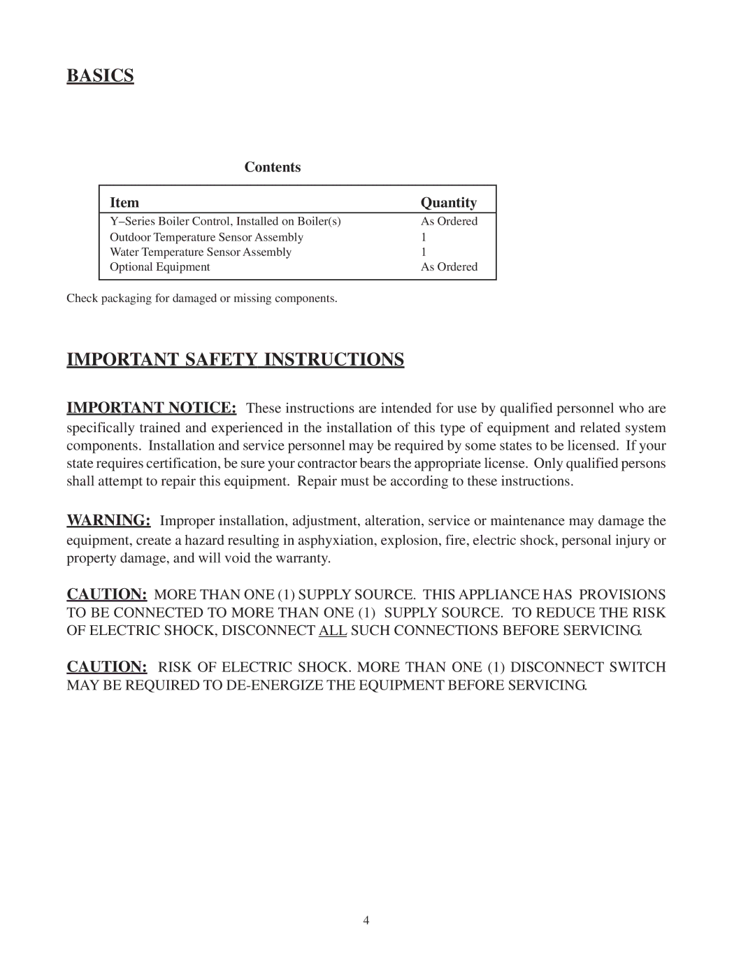 Raypak 240692 manual Basics, Important Safety Instructions 