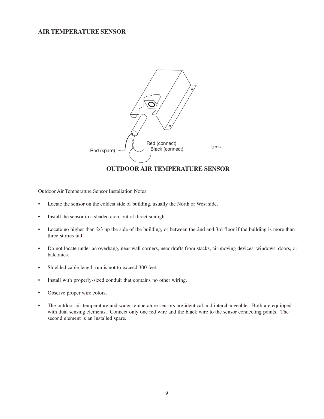 Raypak 240692 manual Outdoor AIR Temperature Sensor 