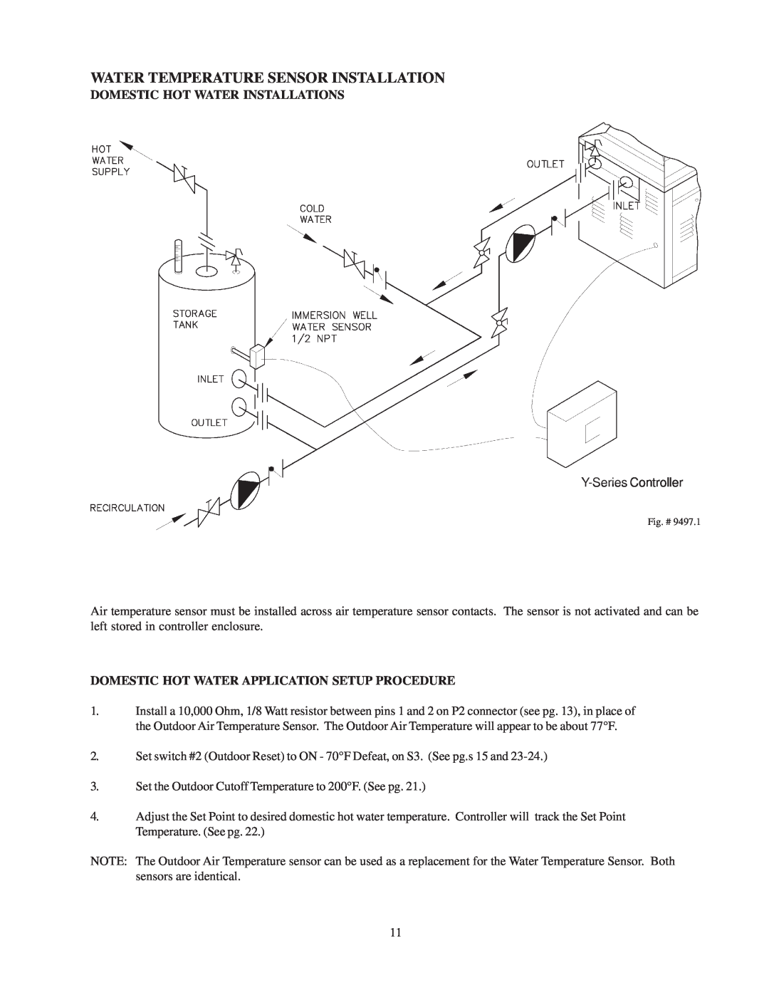Raypak 240692 manual Domestic Hot Water Installations, Y-SeriesController, Domestic Hot Water Application Setup Procedure 