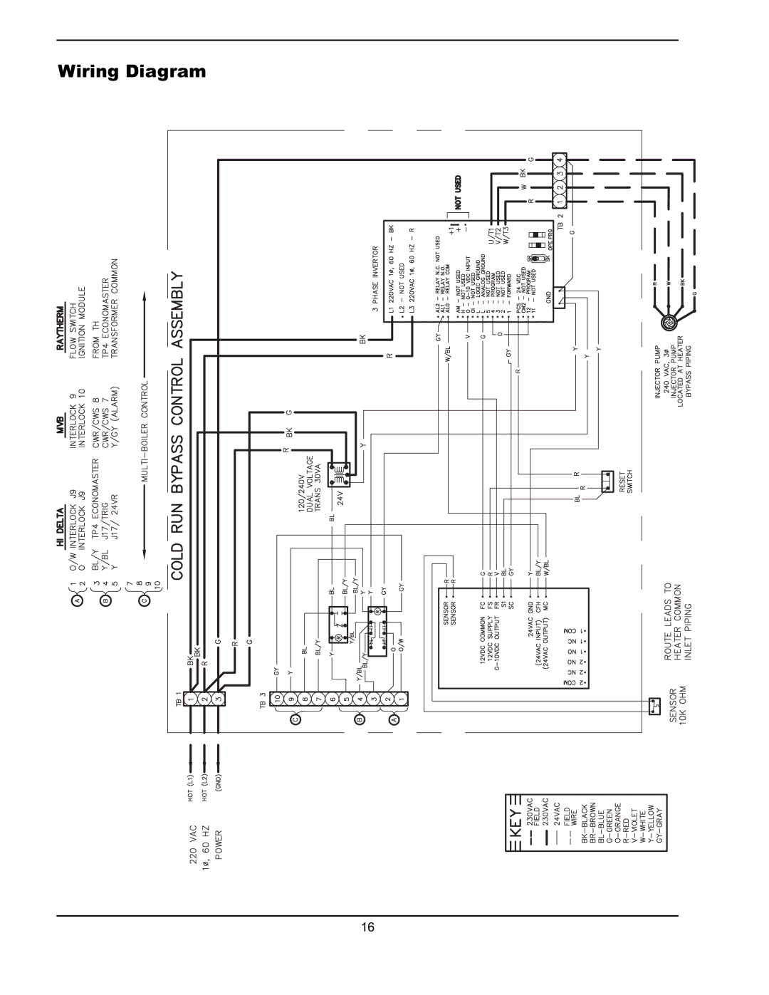 Raypak 241275 manual Wiring Diagram 