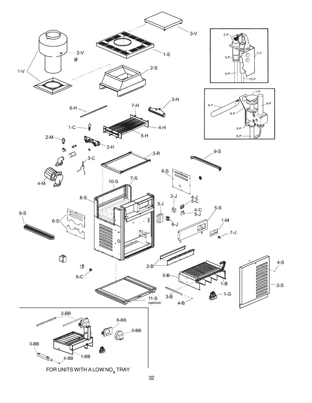 Raypak 260-401 manual For Units with a LOW NOx Tray 