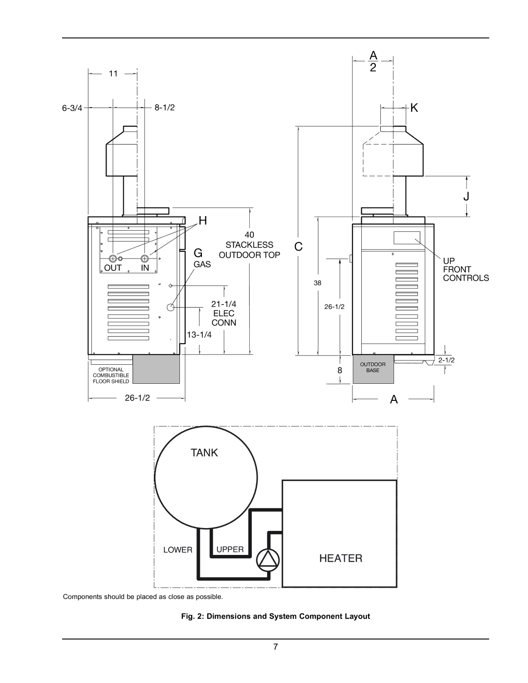 Raypak 2600401 operating instructions Tank 