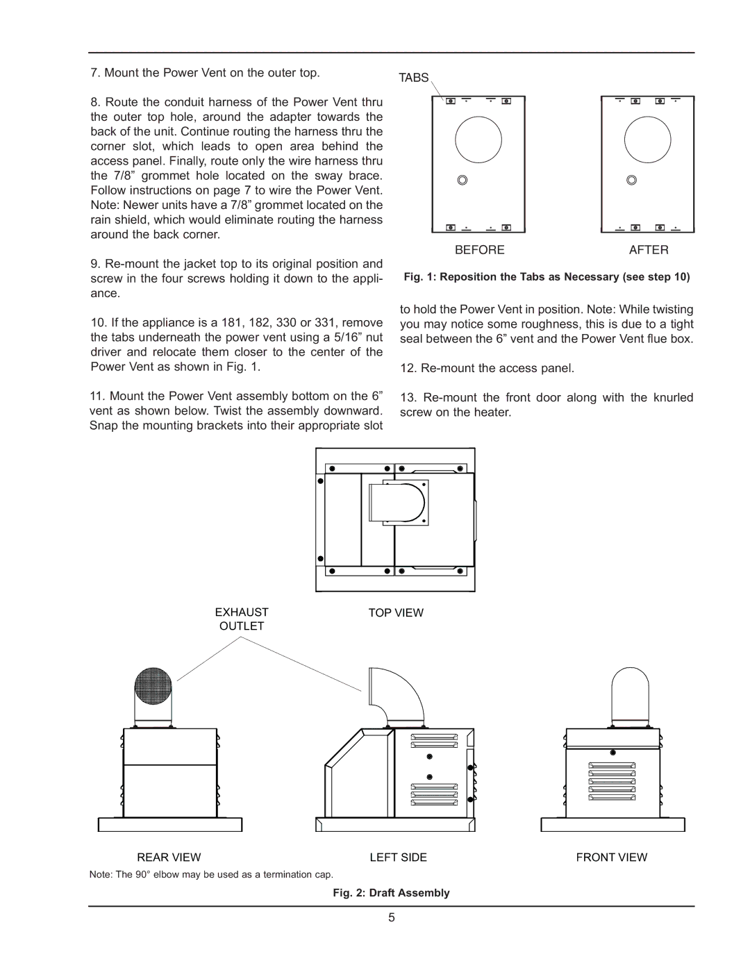 Raypak 181/182, 260/261, 400/401, 330/331 manual Tabs Beforeafter 