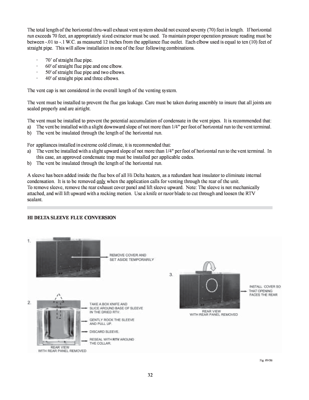 Raypak 302-902 manual Hi Delta Sleeve Flue Conversion 