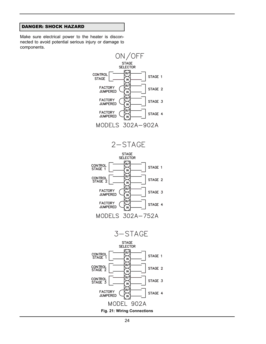 Raypak 302A-902A manual Wiring Connections 