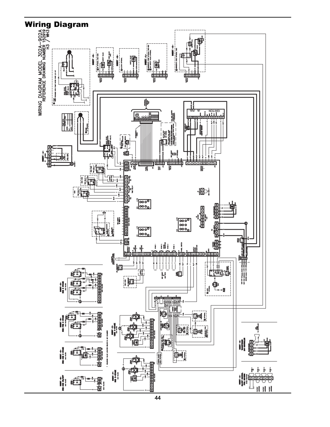 Raypak 302A-902A manual Wiring Diagram 