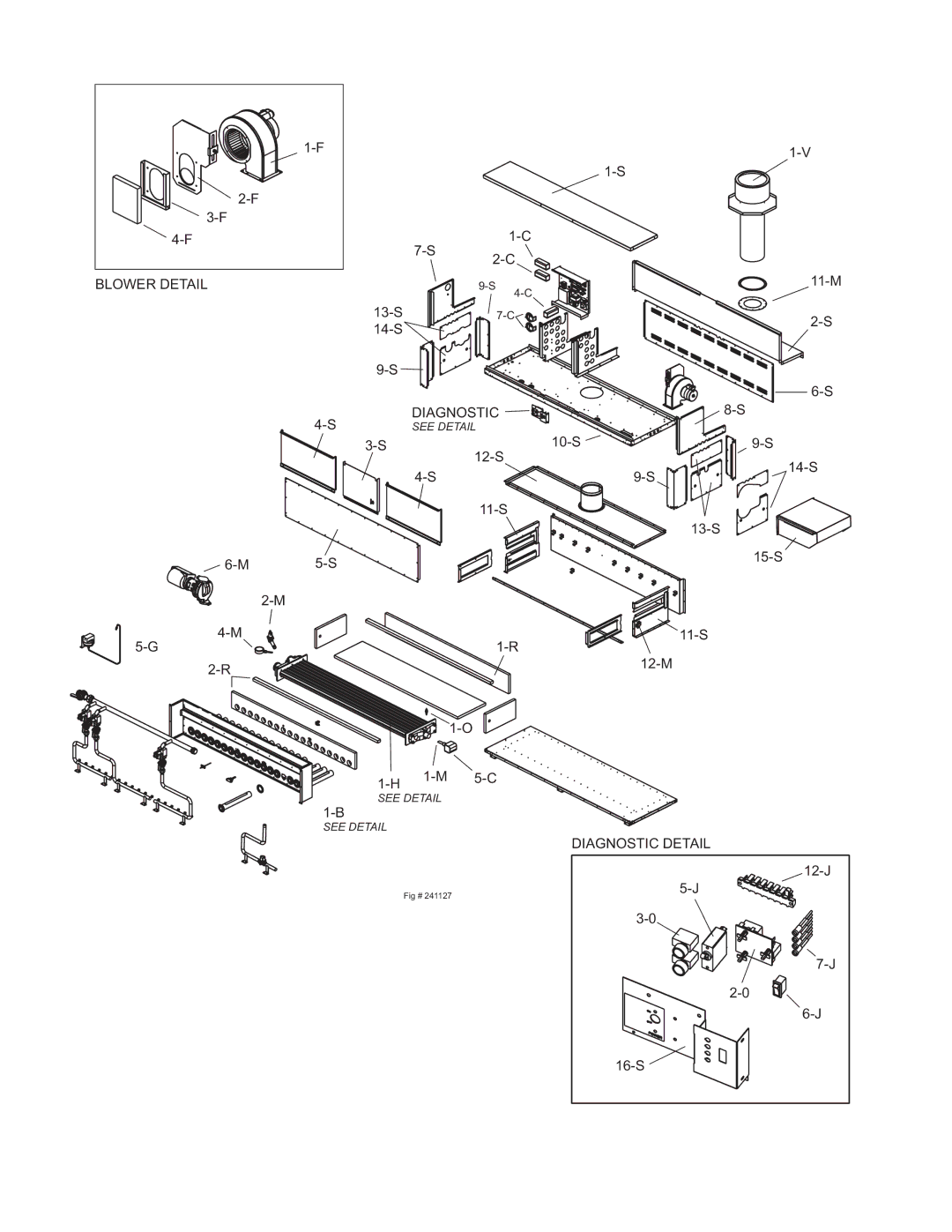 Raypak 399, 899 manual Blower Detail 