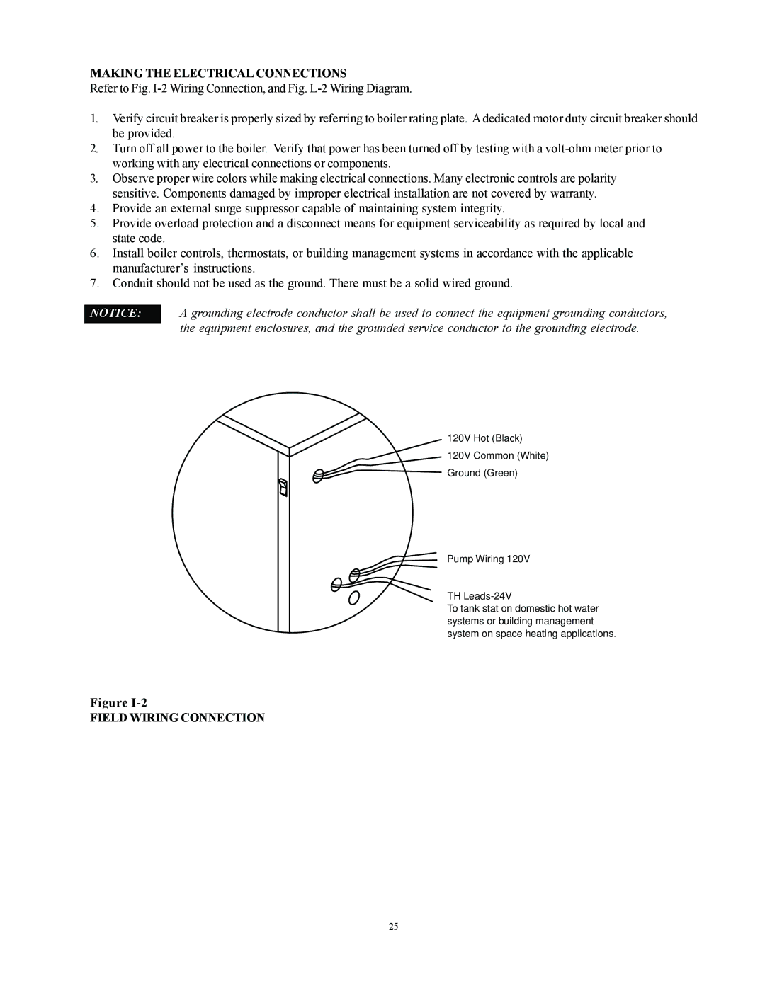 Raypak 750, 500, 1000 installation instructions Making the Electrical Connections, Field Wiring Connection 