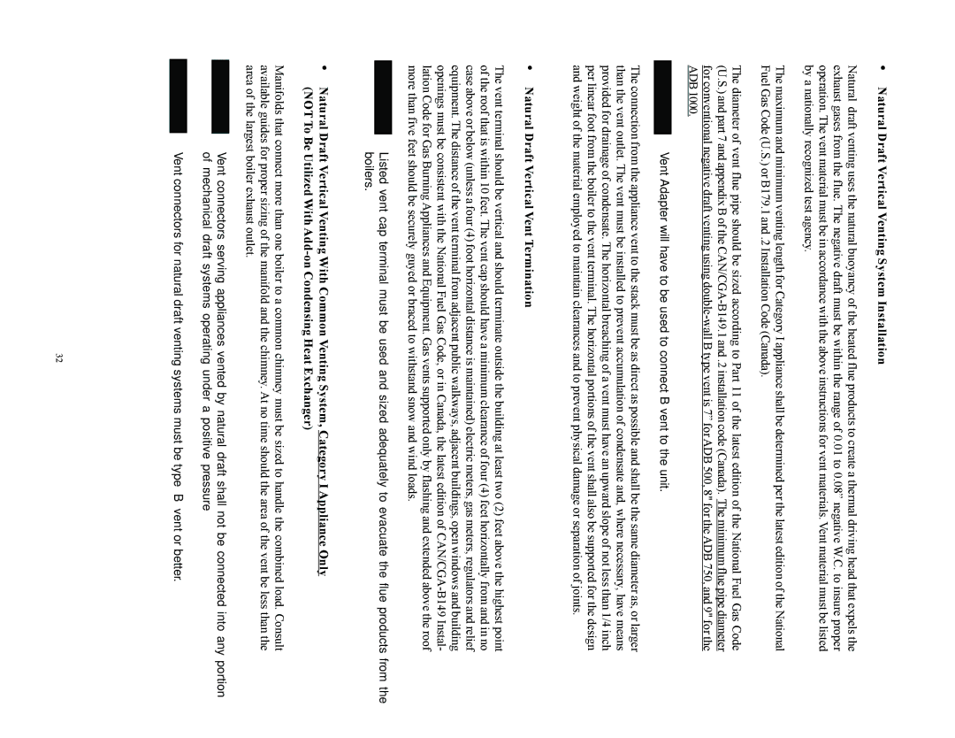 Raypak 1000, 500, 750 installation instructions Natural Draft Vertical Vent Termination 