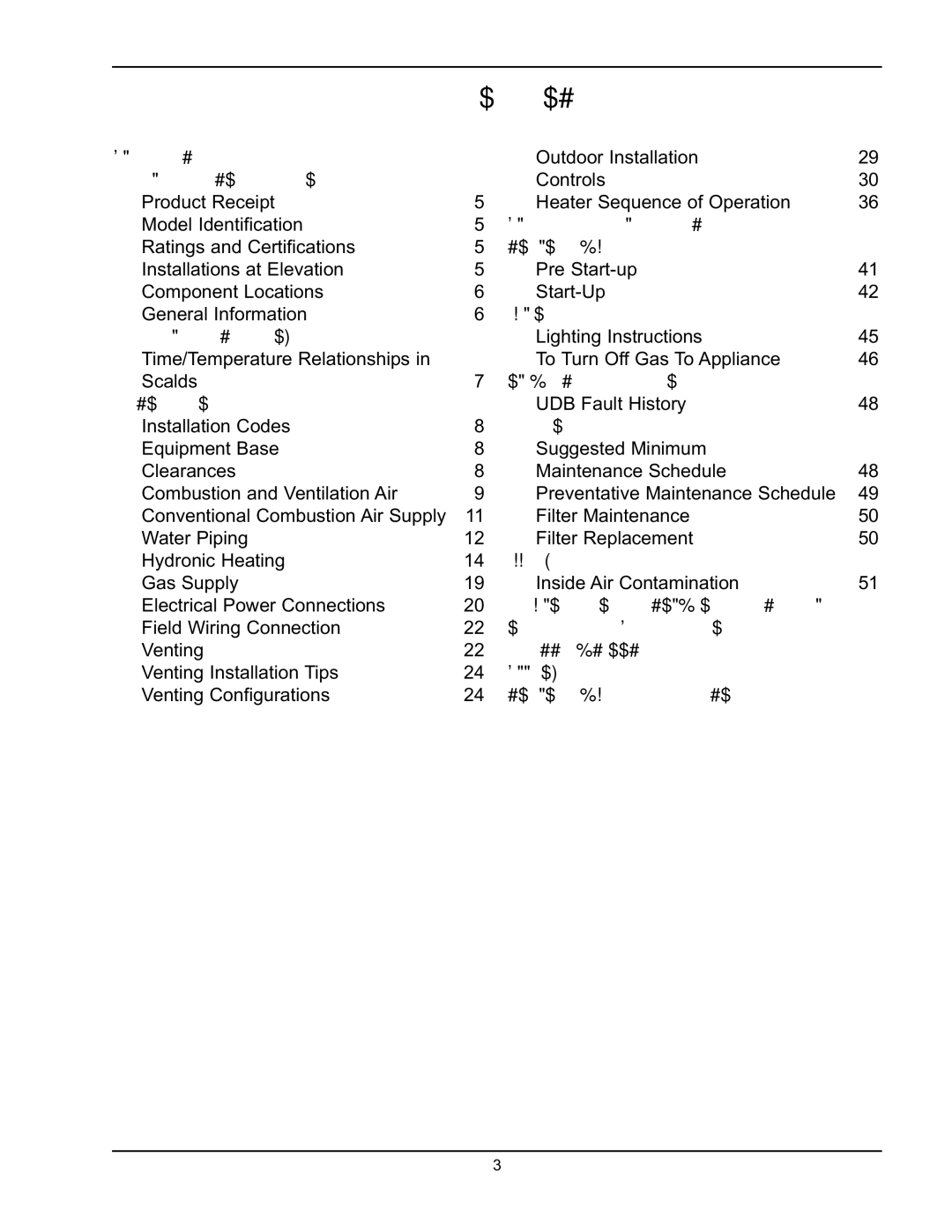 Raypak 503-2003 manual Contents 