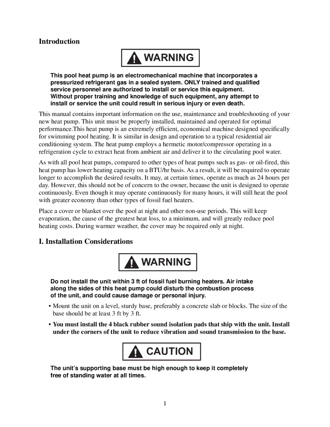 Raypak 6100, 5100 owner manual Introduction, Installation Considerations 