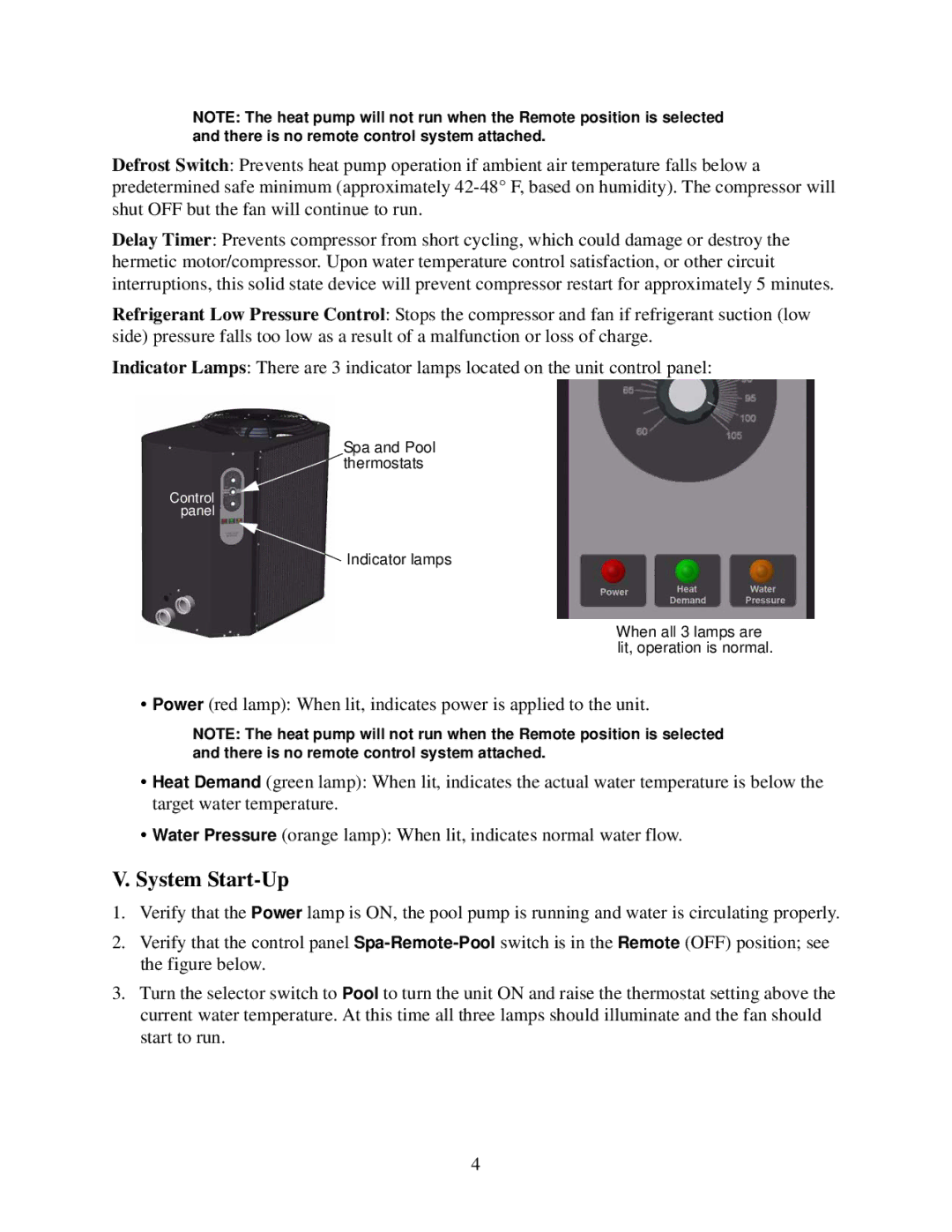 Raypak 5100, 6100 owner manual System Start-Up 