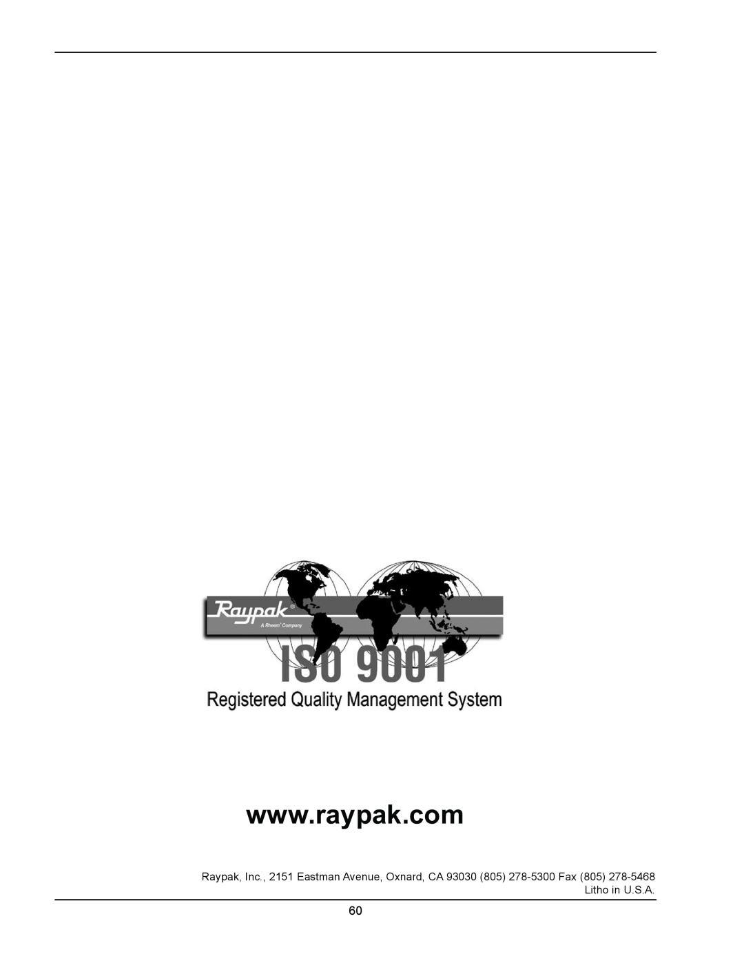 Raypak 902B, 302B manual 