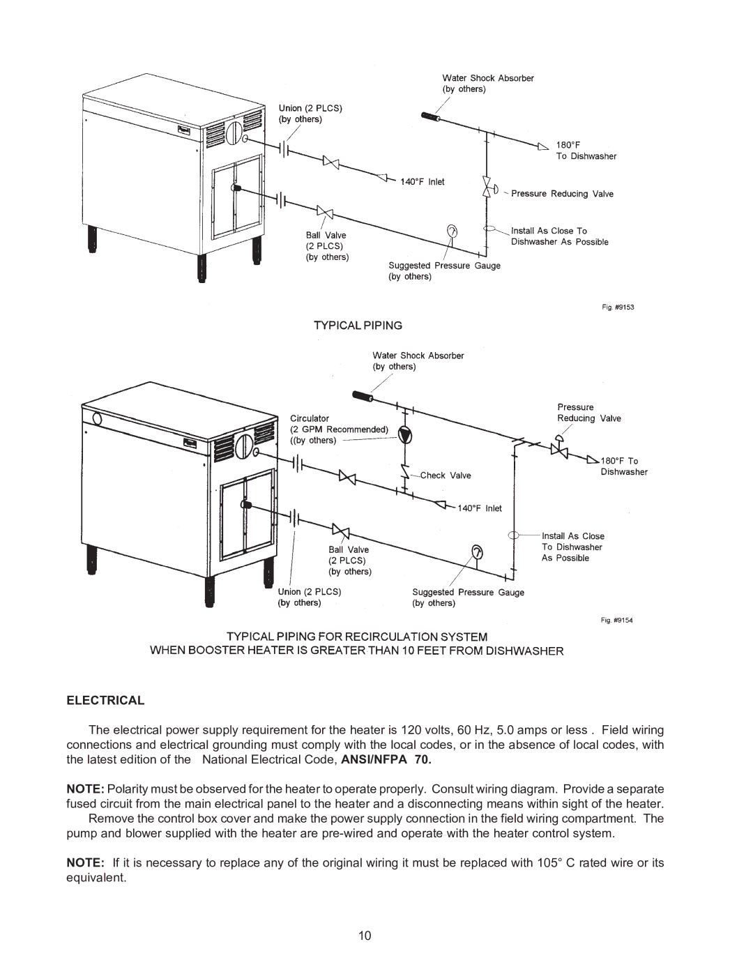 Raypak B-195 installation instructions Electrical 