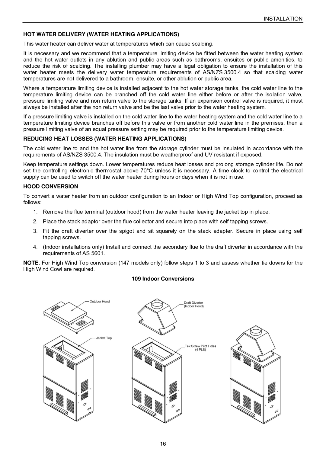 Raypak B0147, B0109 HOT Water Delivery Water Heating Applications, Reducing Heat Losses Water Heating Applications 