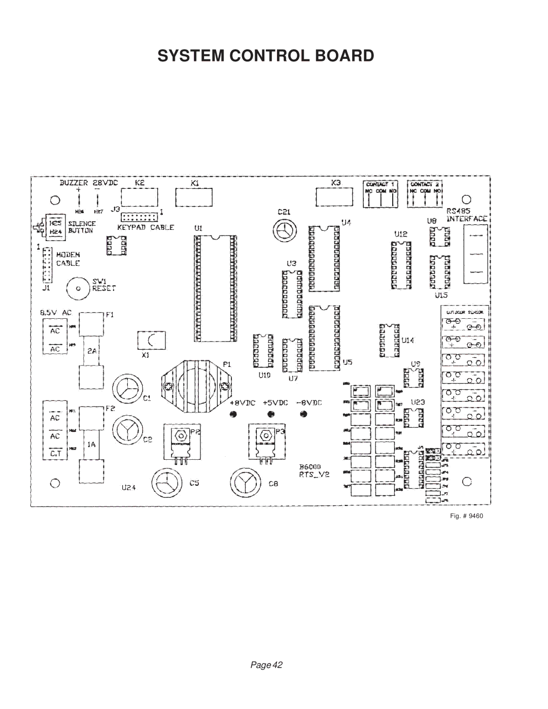 Raypak B6000 manual System Control Board 