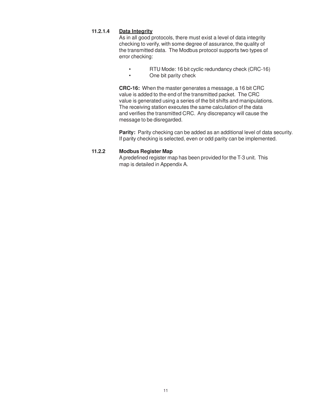 Raypak B6000 manual Data Integrity, Modbus Register Map 