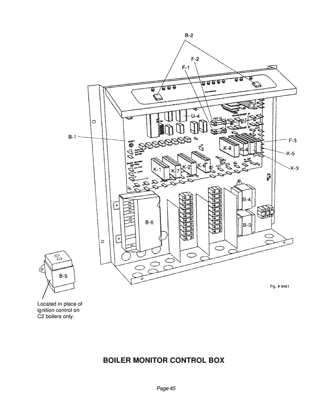 Raypak B6000 manual Boiler Monitor Control Box, Fig. # 