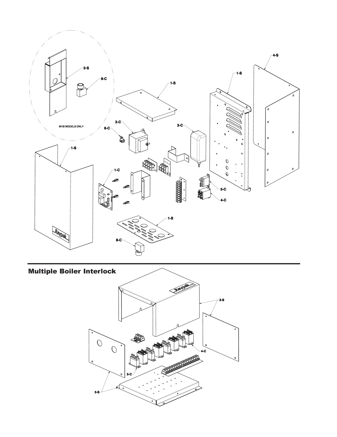 Raypak Commercial Cold Water Start manual Multiple Boiler Interlock 