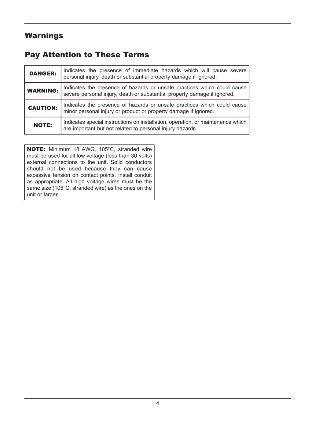 Raypak D2 manual Pay Attention to These Terms 