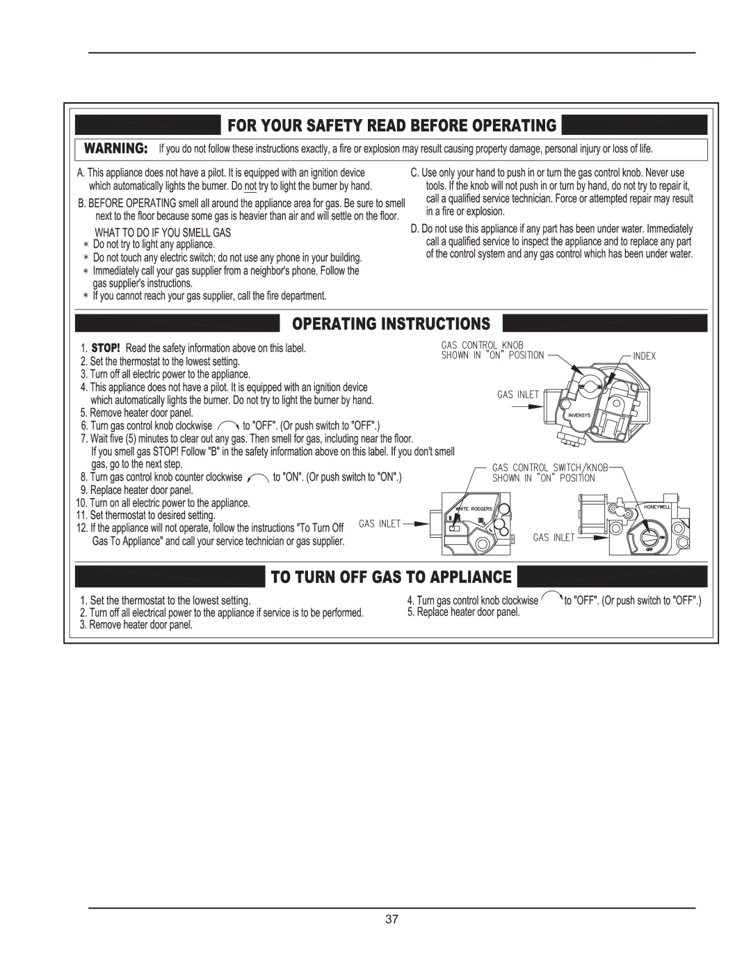 Raypak HD101, HD401 operating instructions 