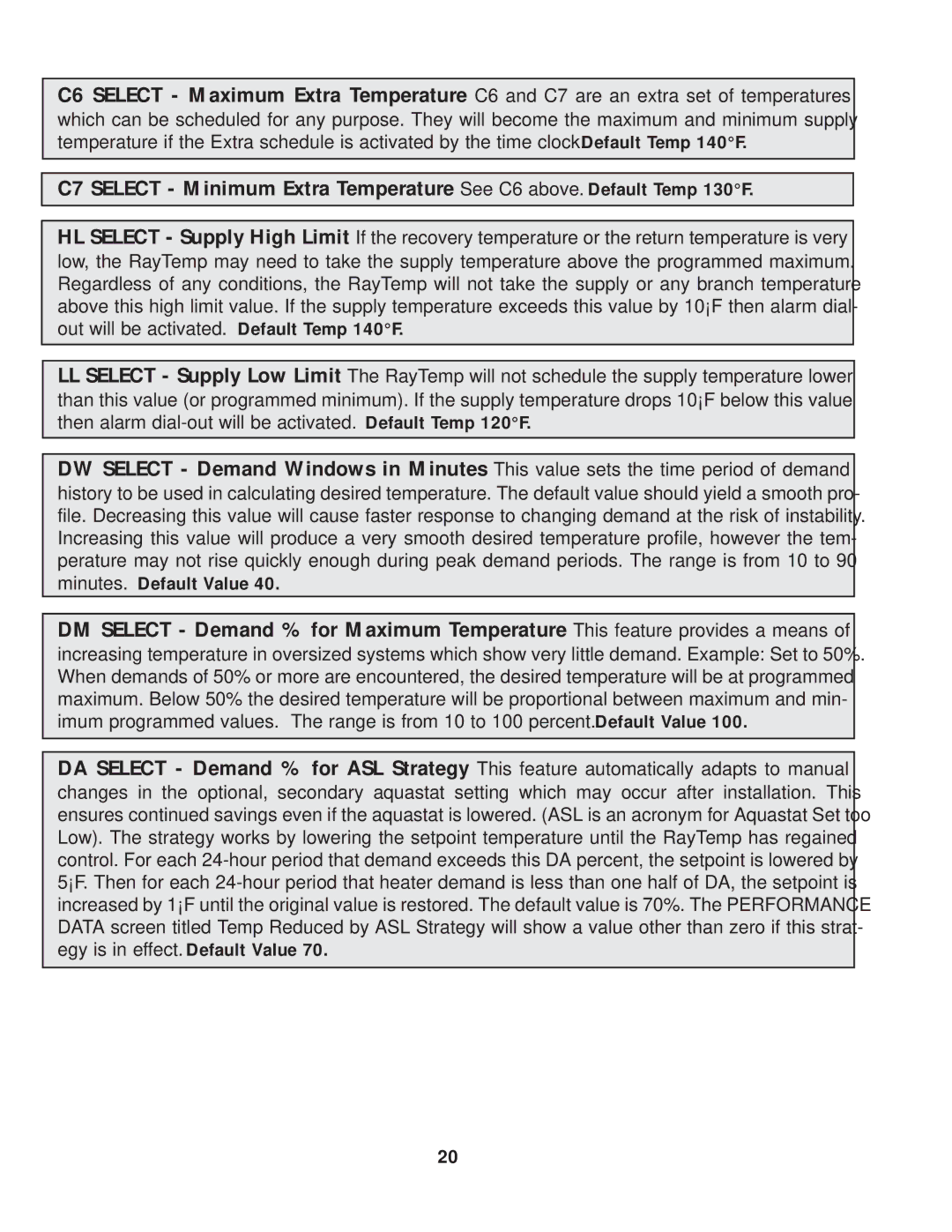 Raypak Hot Water Energy Management Control manual 