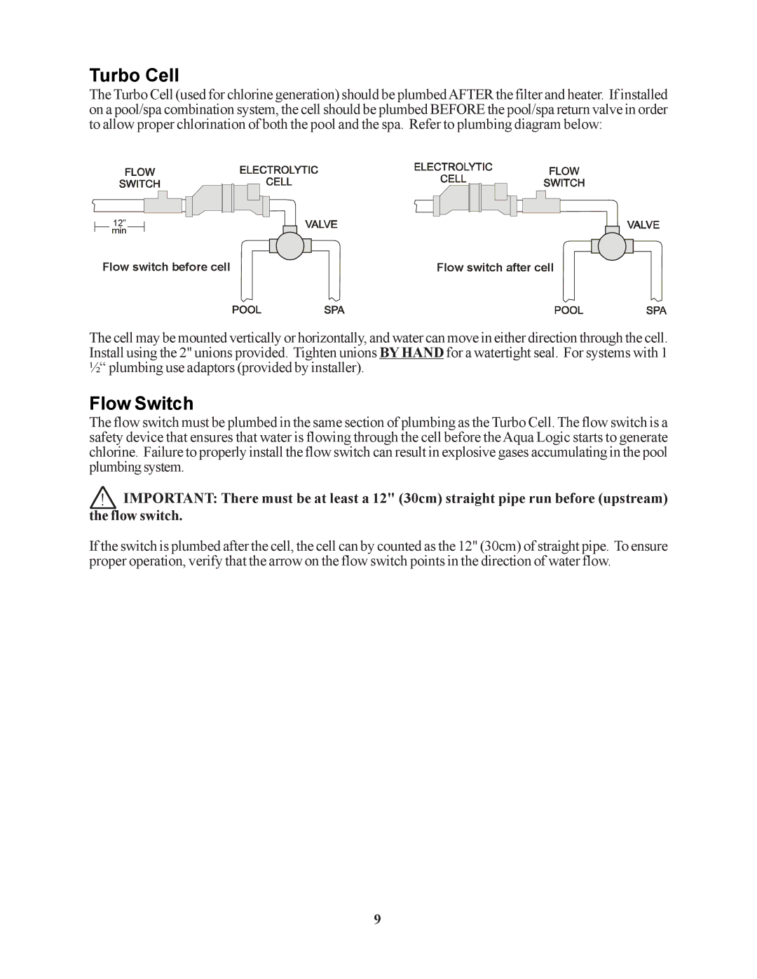 Raypak PS-4 PS-8 installation manual Turbo Cell, Flow Switch 