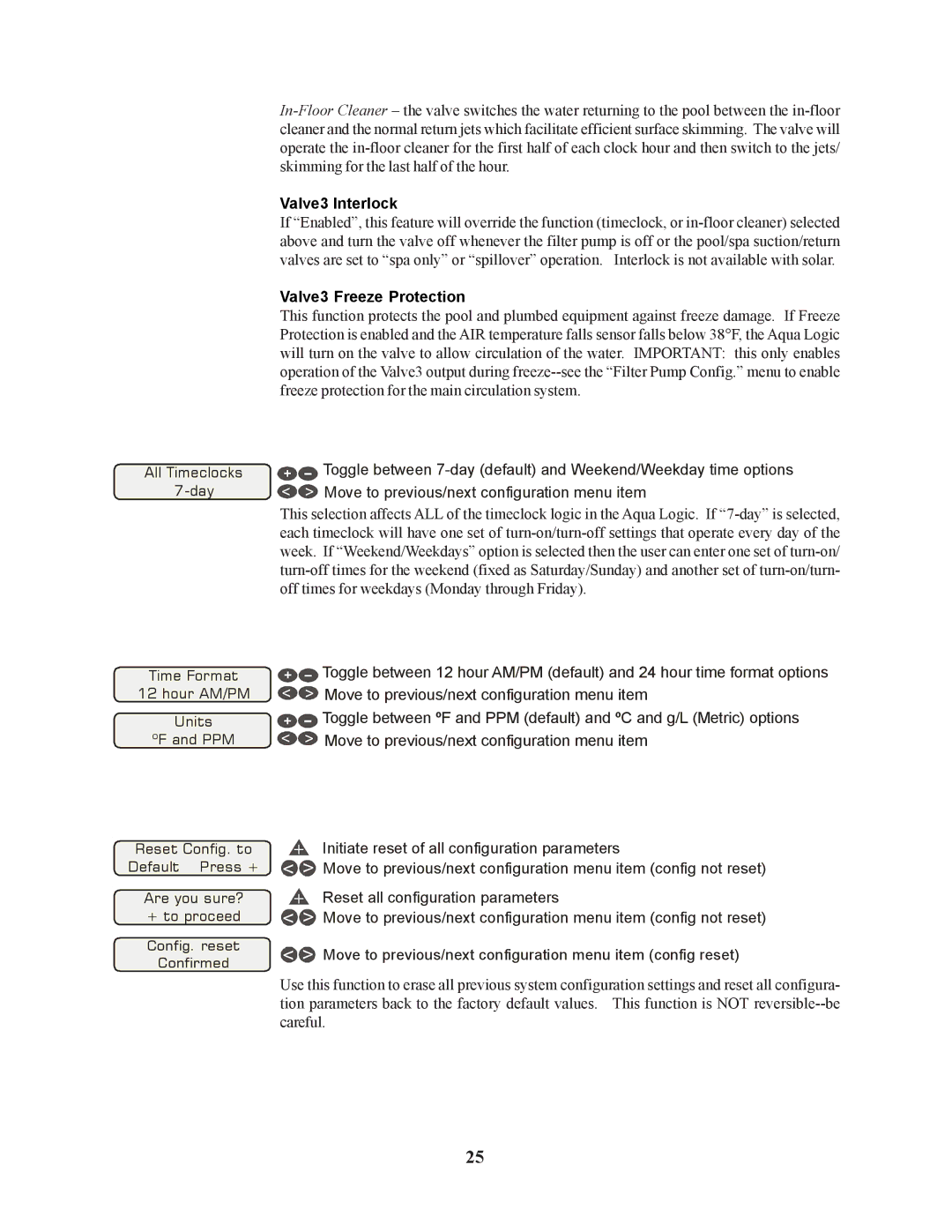 Raypak PS-4 PS-8 installation manual Valve3 Interlock, Valve3 Freeze Protection 