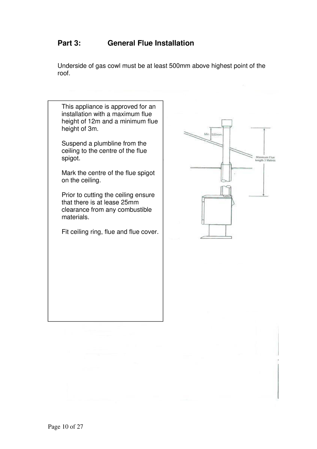 Raypak RFSDV34RFNAU, RFSDV34RFPAU manual Part 3 General Flue Installation 