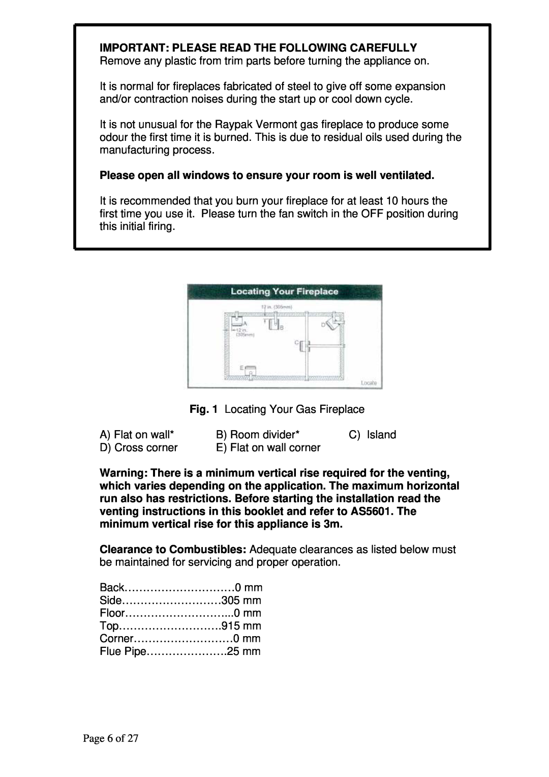 Raypak RFSDV34RFNAU, RFSDV34RFPAU manual Page 6 of 