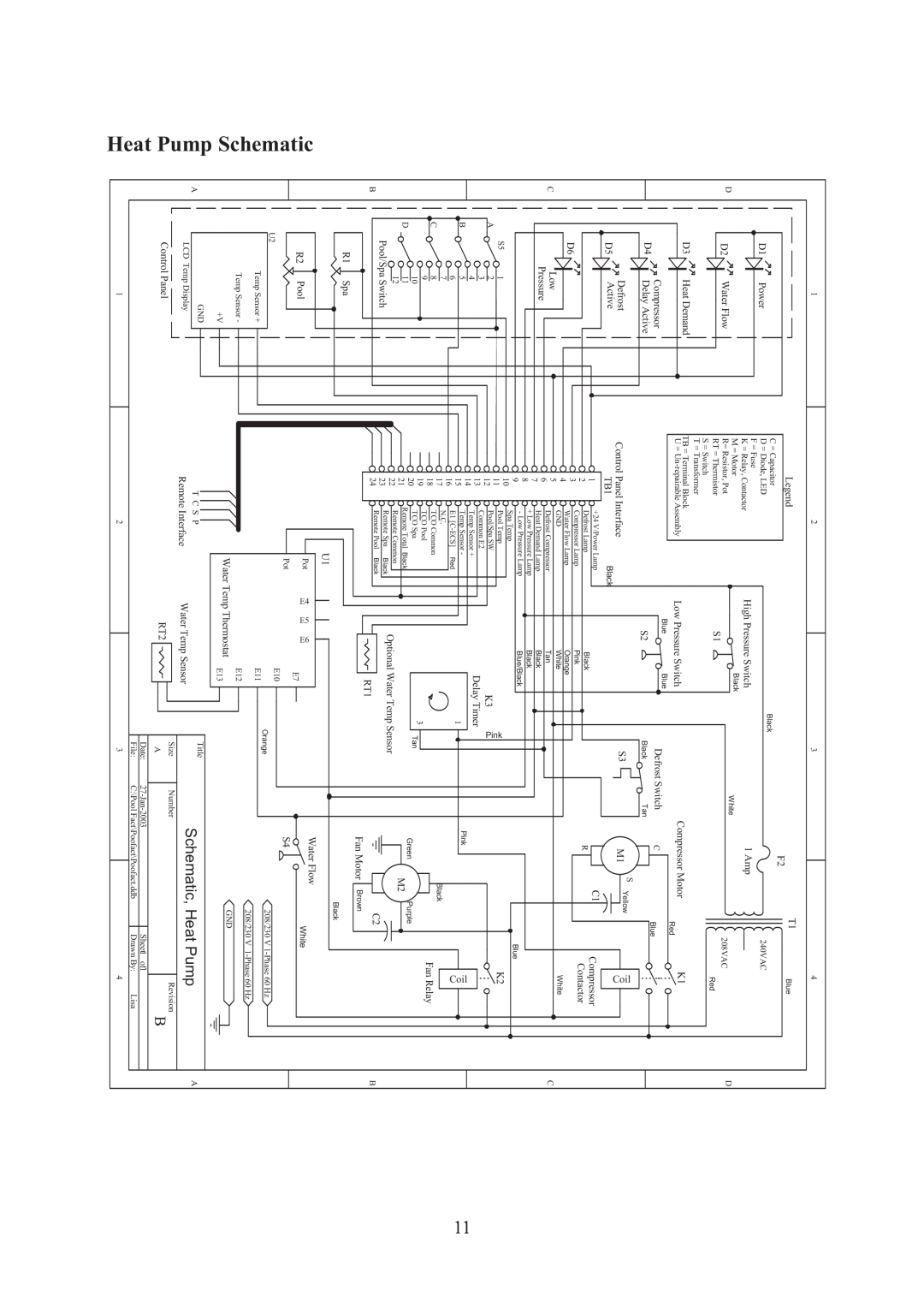 Raypak RHP 33 installation manual Heat Pump Schematic, Schematic, Heat Pump 
