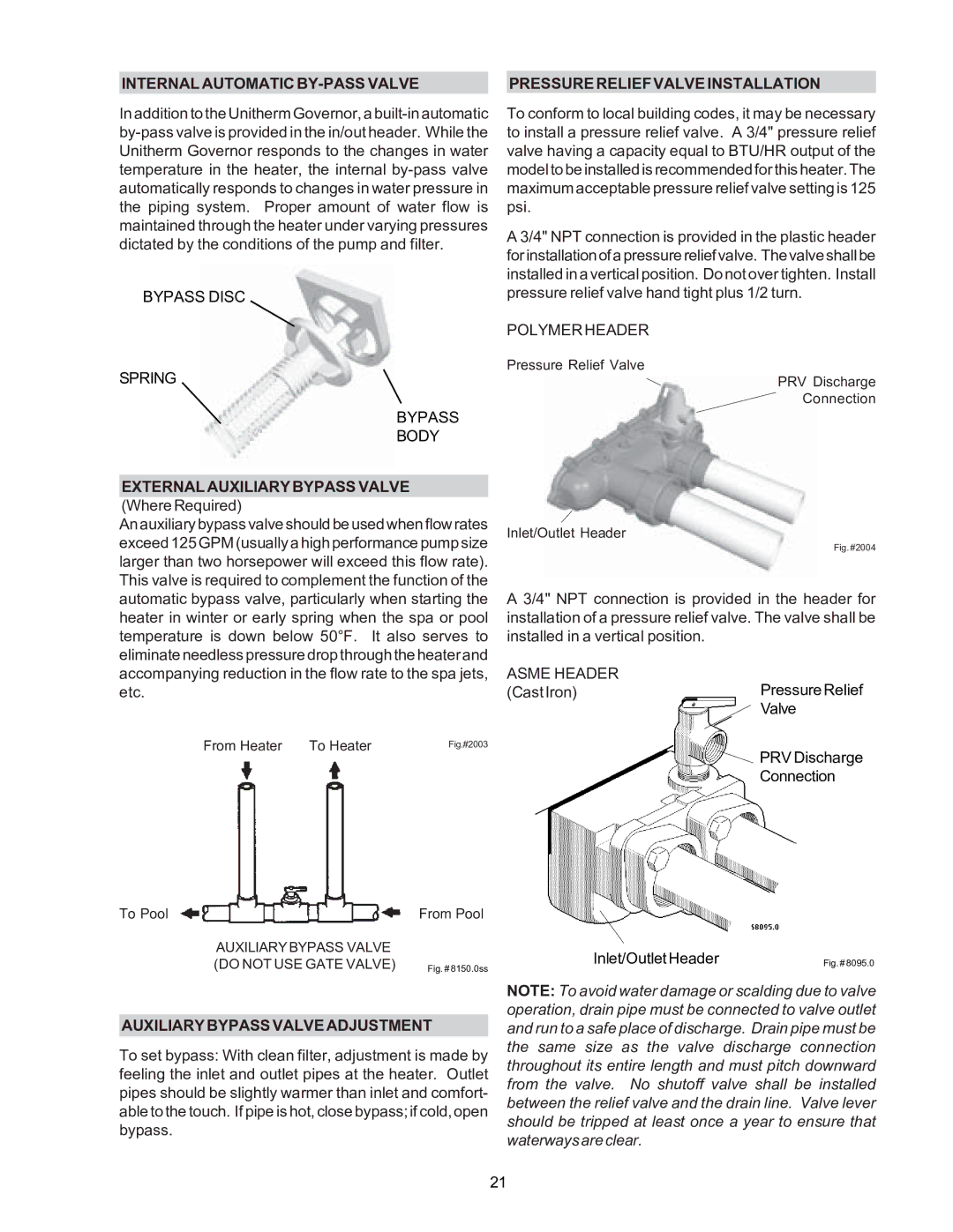 Raypak P-R185B to R-P405B, C-R185B to C-R405B, P-R185BL to P-R405BL, C-R185BL to C-R405BL, RP2100 operating instructions 