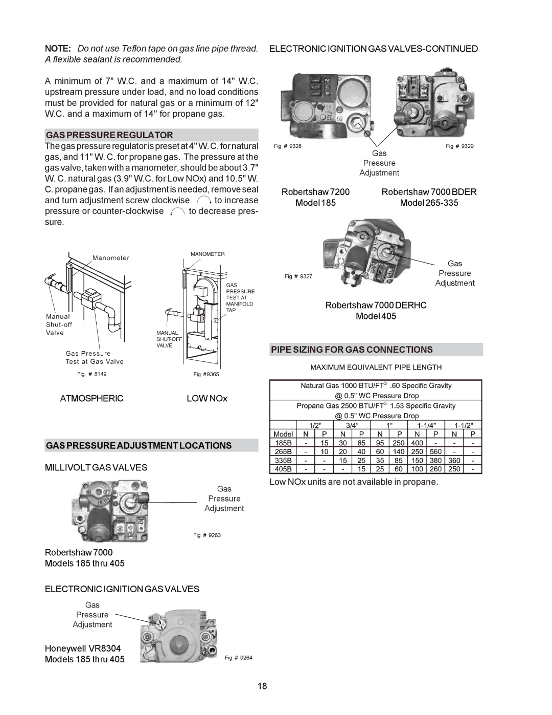 Raypak P-R185B To P-R405B, C-R185B To P-R405B, P-R185BL To P-R405BL, C-R185BL To C-R405BL, RP2100 GAS Pressure Regulator 