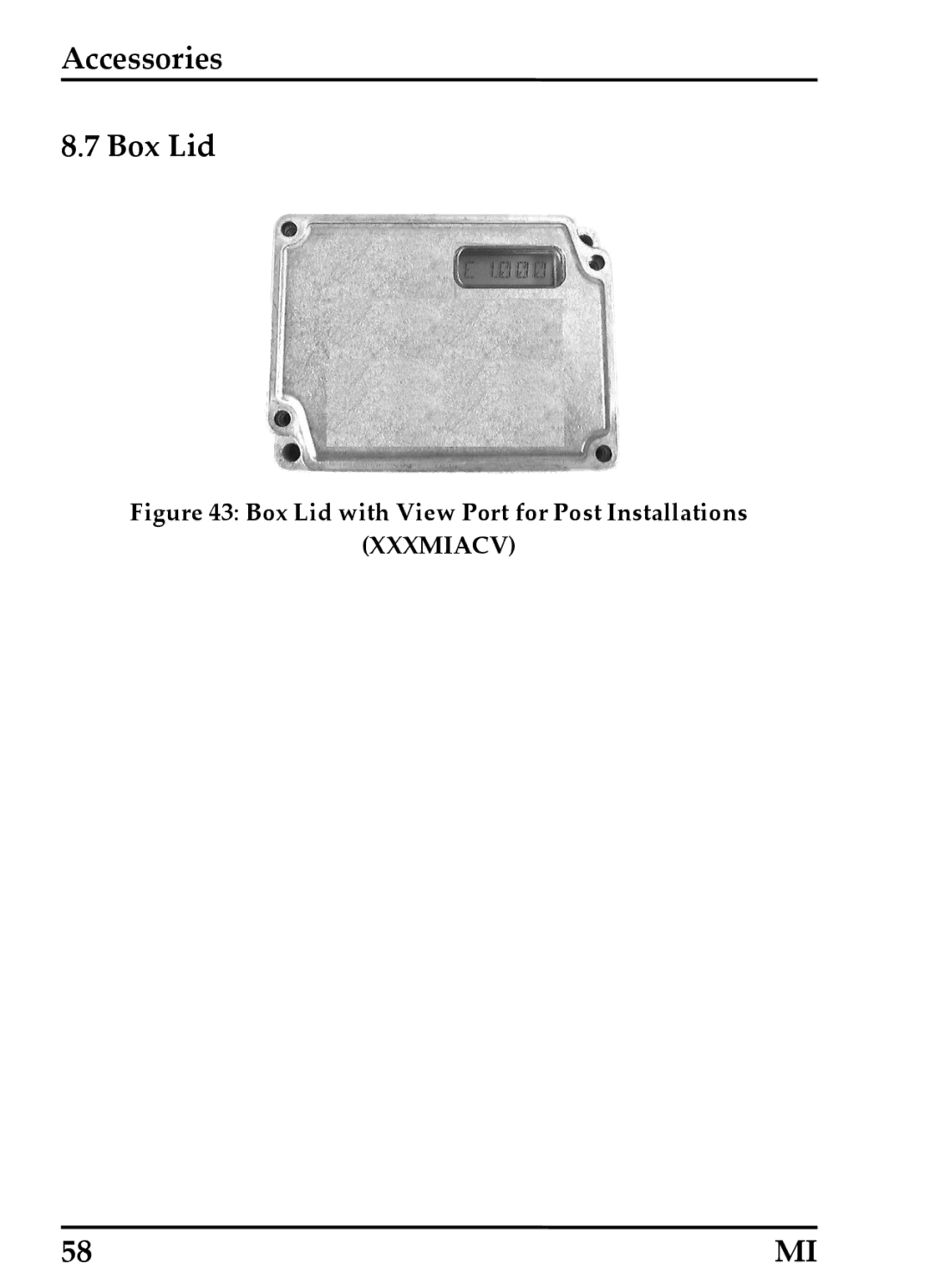 RayTek MI Miniature Infrared Sensor Accessories Box Lid, Box Lid with View Port for Post Installations 