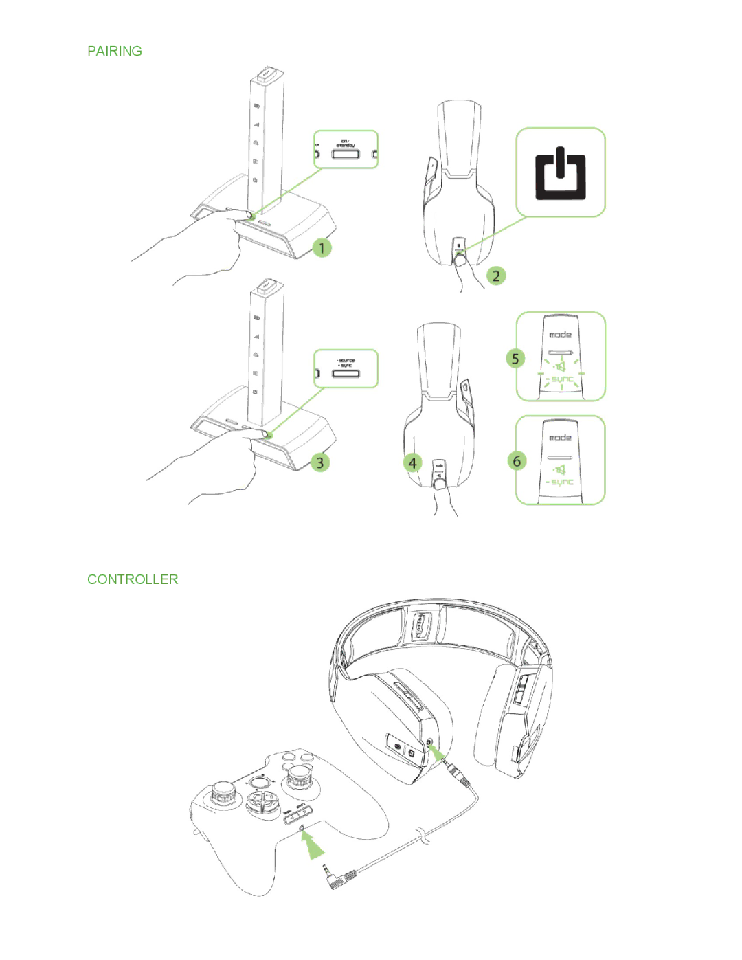 Razer 5.1 technical specifications Pairing Controller 