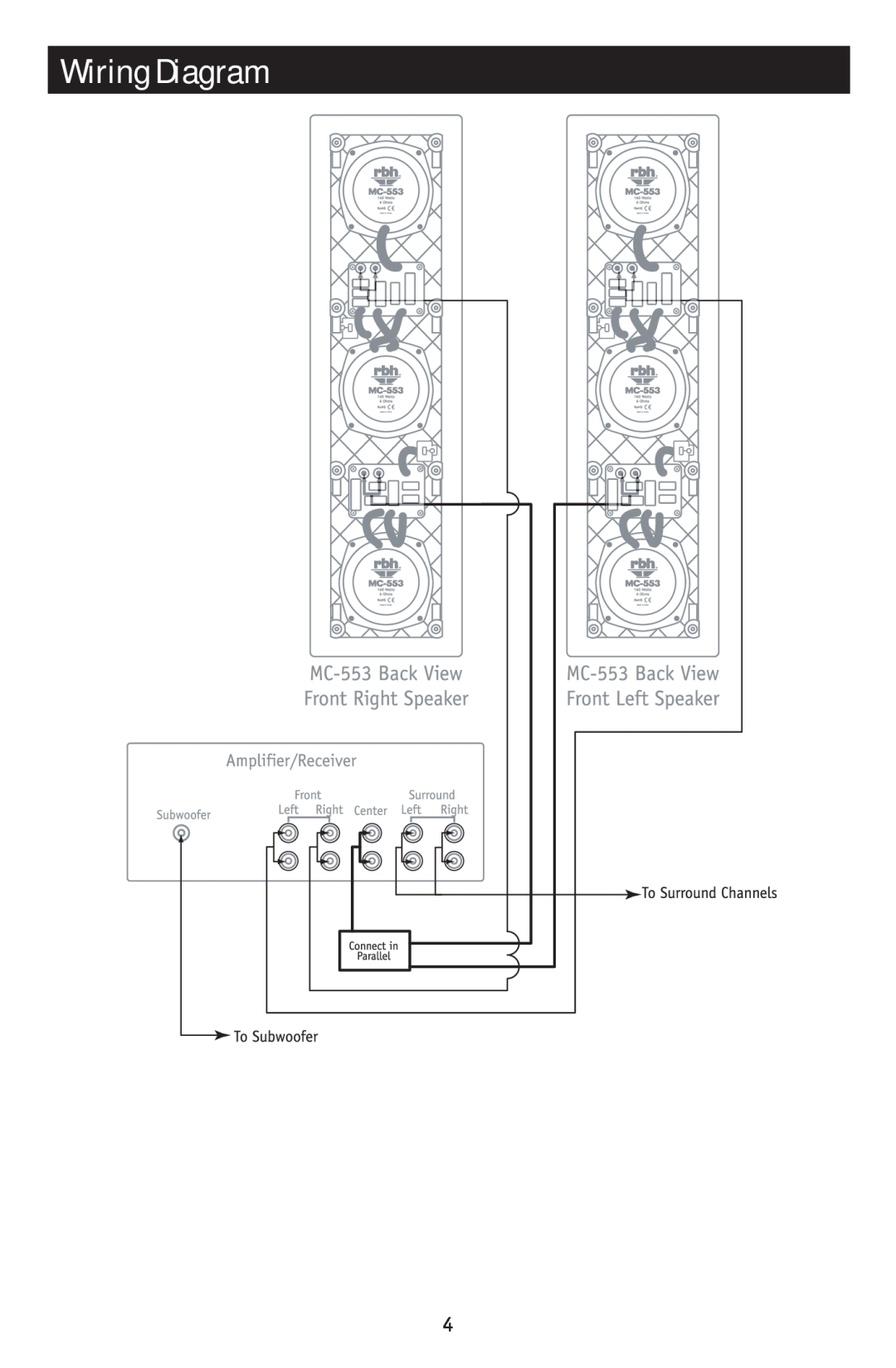 RBH Sound MC-553LCR owner manual Wiring Diagram 
