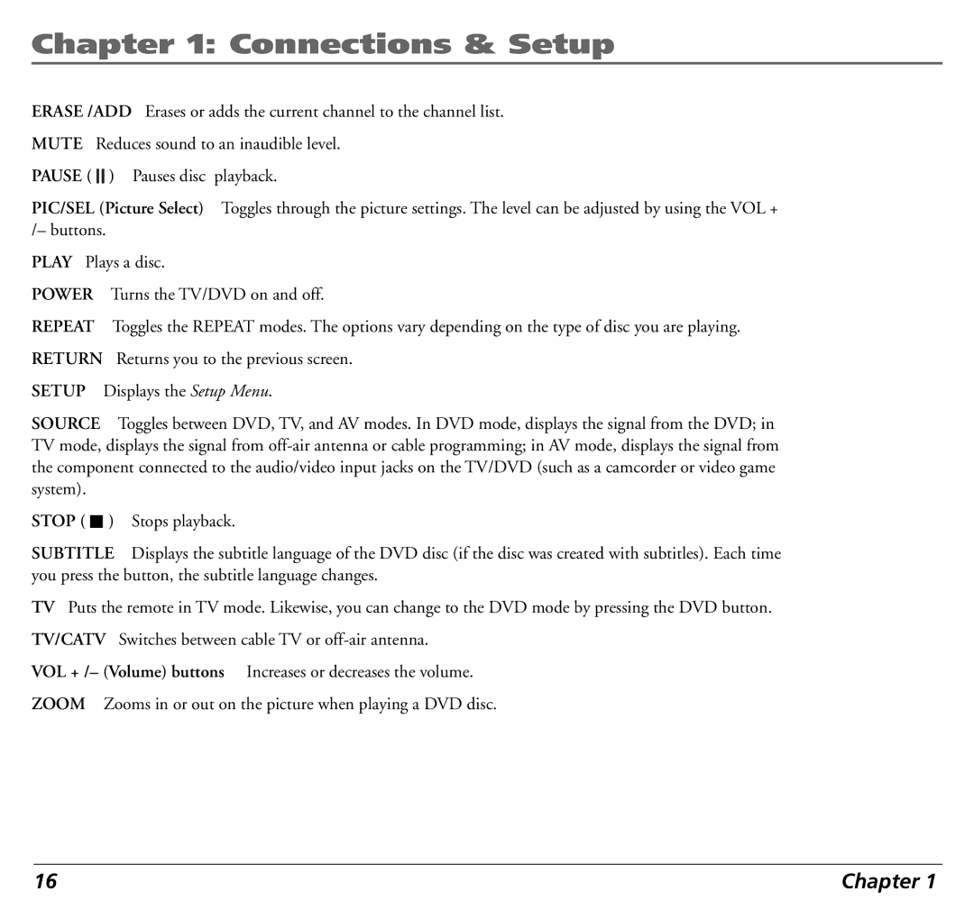 RCA 12L500TD manual Connections & Setup 